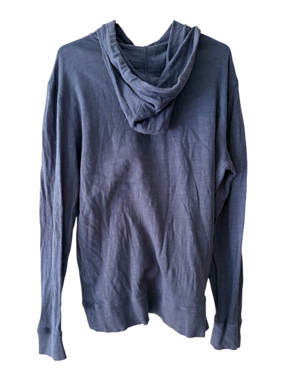 Faherty Sunwashed Organic Cotton Long Sleeved Hoodie - Blue Nights. Men's Large. - Picture 2 of 5